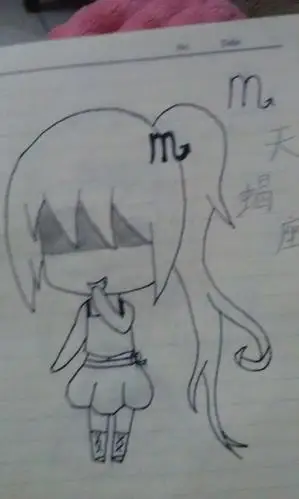 简笔画星座少女-----摩羯十二星座的漫画少女图简笔画动漫星座少女