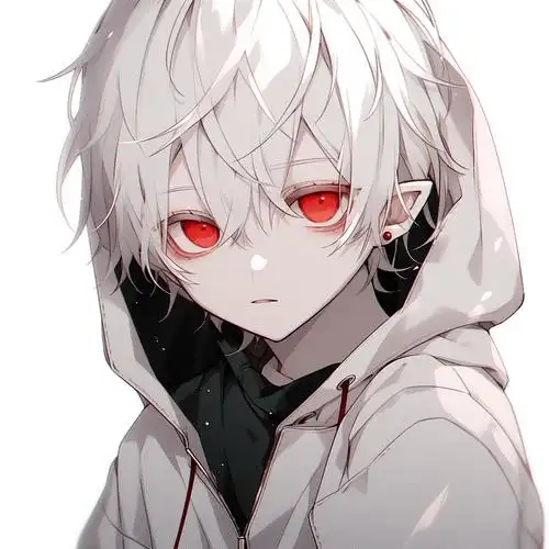 红色系高清头像 二次元头像_end_眼眸_因为