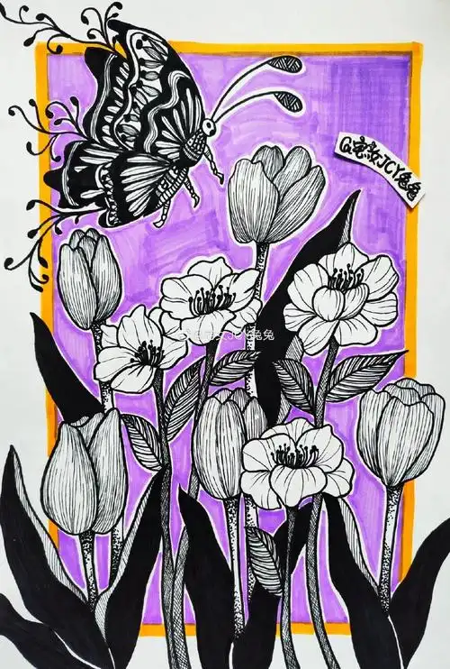 超经典儿童线描范画,每张都是学习的好素材,收藏它们省了一笔材料费