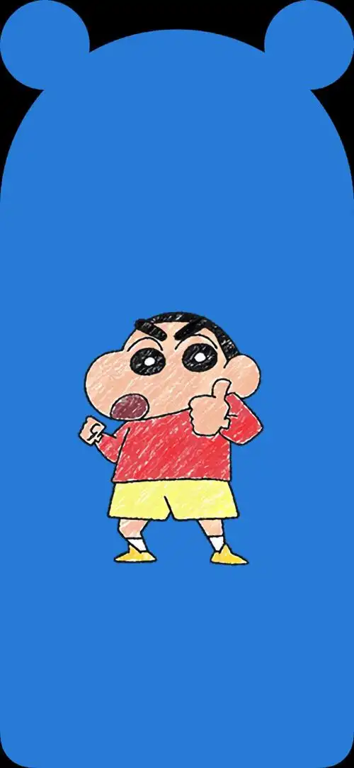 iphonex专用壁纸 拿图请留赞么么哒 蜡笔小新 有耳朵和没耳朵版本