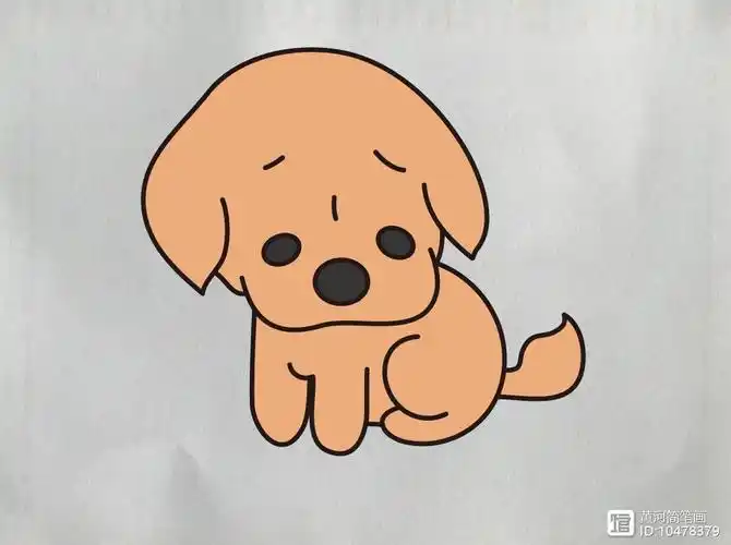 如何画金毛犬简笔画