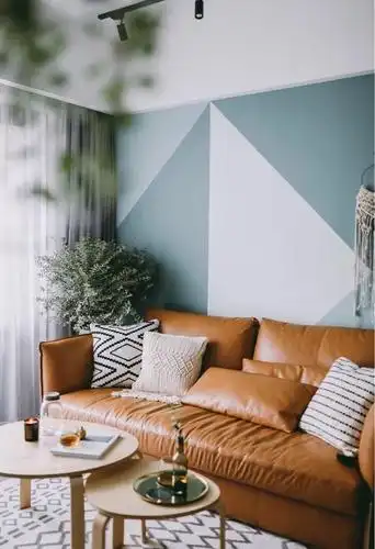 很火的几何图案背景墙