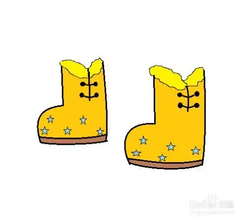 儿童靴子怎么画