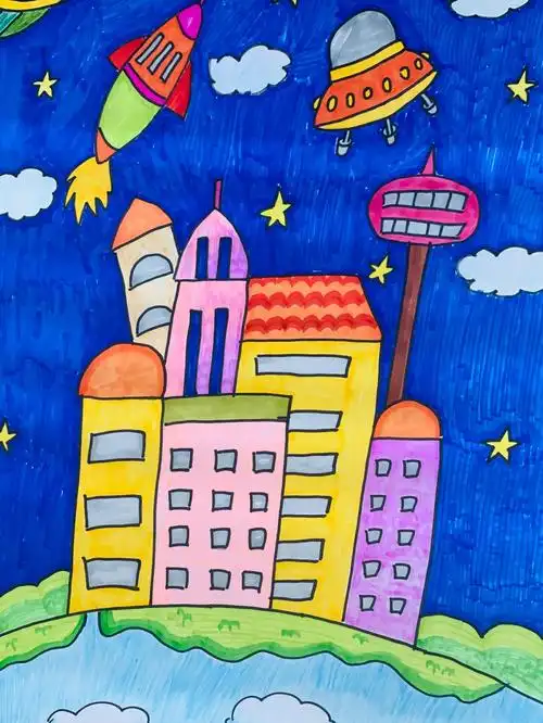 一年级美术科技节绘画作品