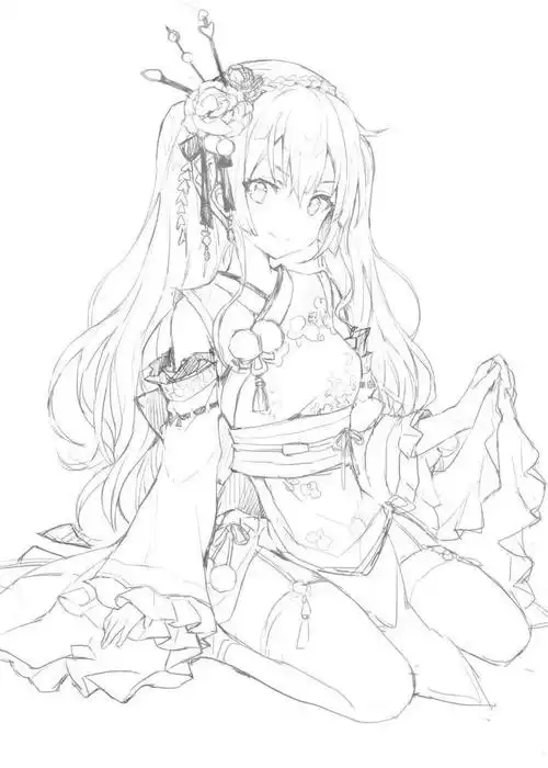 动漫人物线稿素材参考