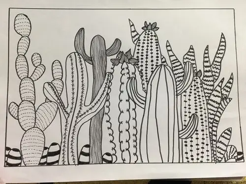 北京市房山第四中学《黑白装饰画》美术作品展