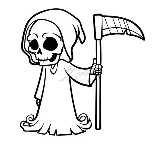 0基础学插画:画q版死神插画