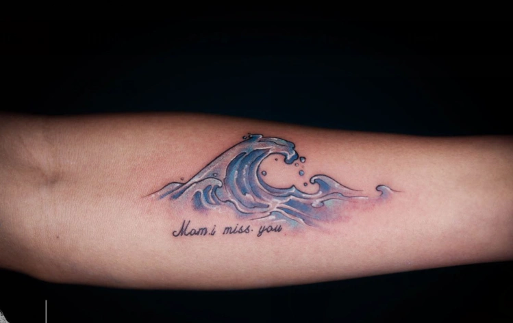 2020最新个性手臂海浪纹身图片大全25