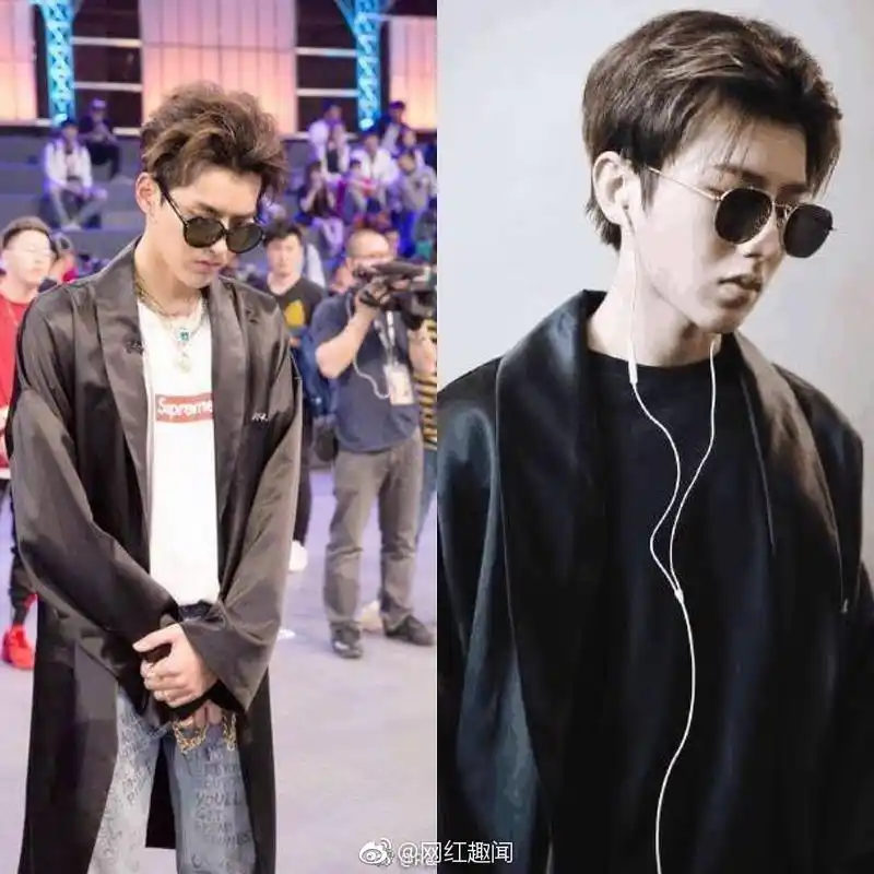 有网友说蔡徐坤在模仿吴亦凡并做了对比图,你们看呢.