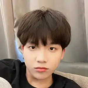 日系正太假发男微分空气碎刘海短直发学生纹理烫蓬松时尚碎盖头套