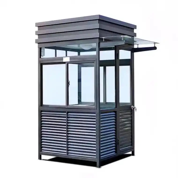 直角钢结构岗亭.岗亭骨架结构:镀锌钢机构,通过方钢,圆钢,槽 - 抖音