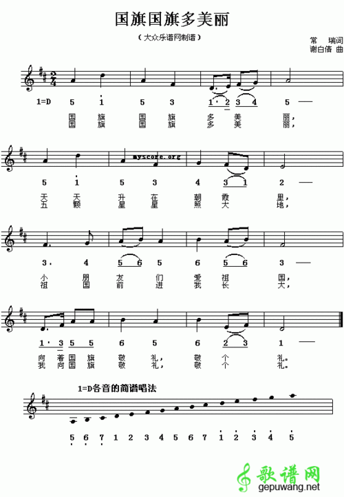 歌曲《国旗多美丽》 - 分园中一班 - 市级机关民治路幼儿园分园中一班