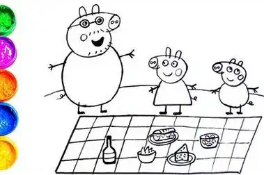 野餐简笔画图片大全 - 简单简笔画