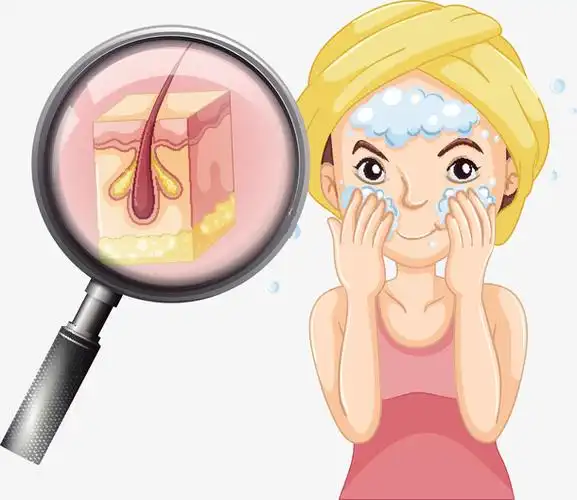 矢量毛孔堵塞的女士