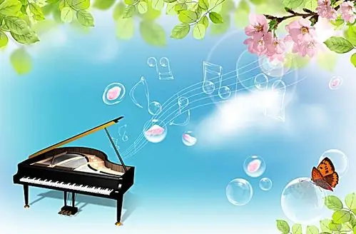 搜图123提供独家原创清新钢琴音乐海报背景素材下载,此素材图片已被