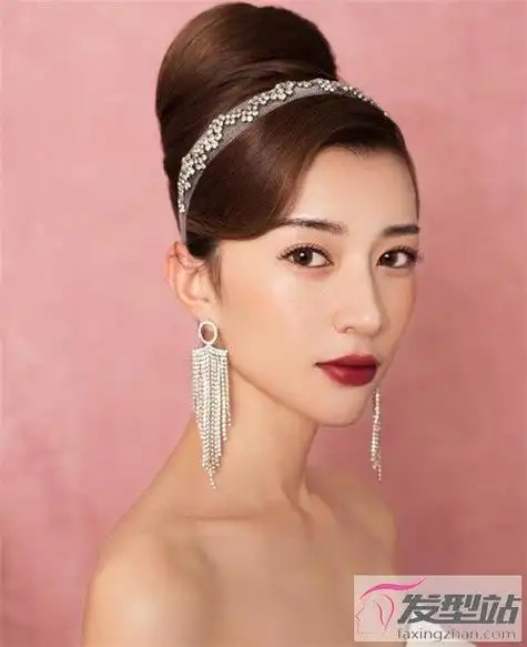 复古港风名媛风盘发高级时尚气质盘发