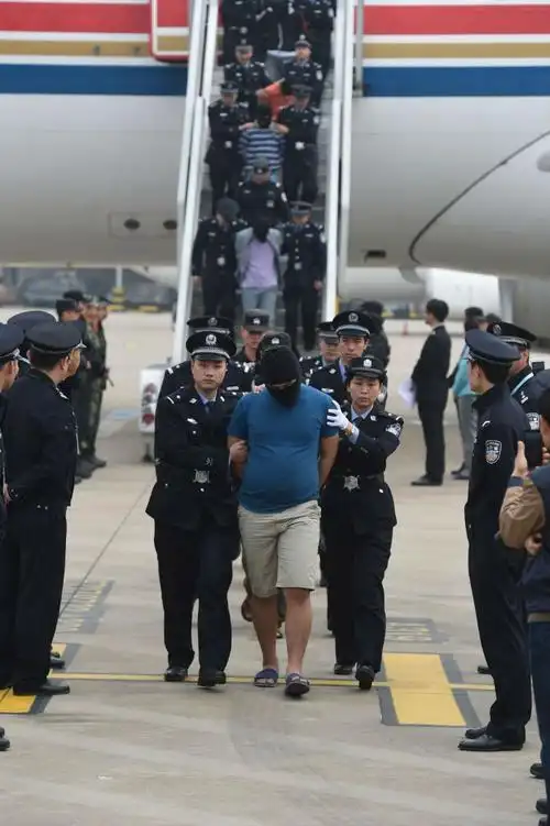 254名电信诈骗犯罪嫌疑人被押解回国(图)(5)
