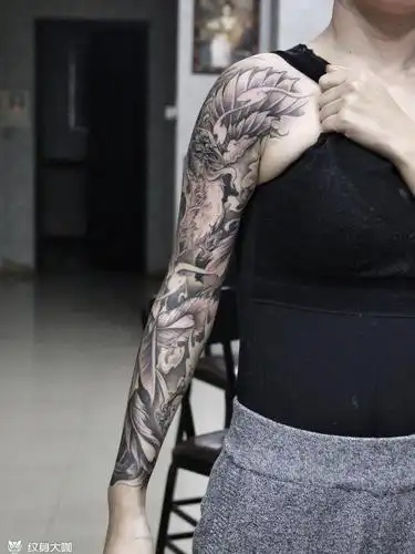 凤花臂_纹身图案手稿图片_blazing的纹身作品集