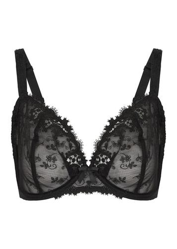 simone pérèle黑色文胸|wish black half cup bra - e-g cup