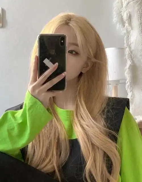 假发女长发白金色大波浪长卷发中分刘海自然逼真全头套式假发套纯白色