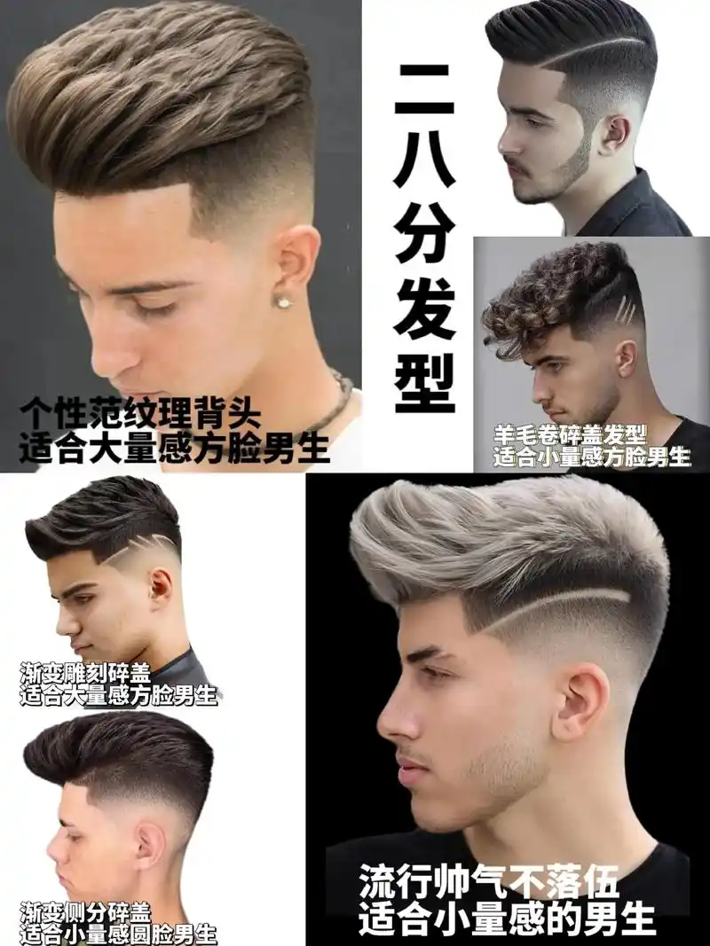 帅气的二八侧分背头发型,不仅自己看起来心情愉悦!