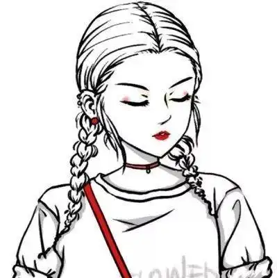 冷酷霸气女生简笔画