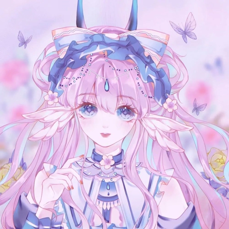 超仙紫色系动漫女生头像|岁月静好的慢生活