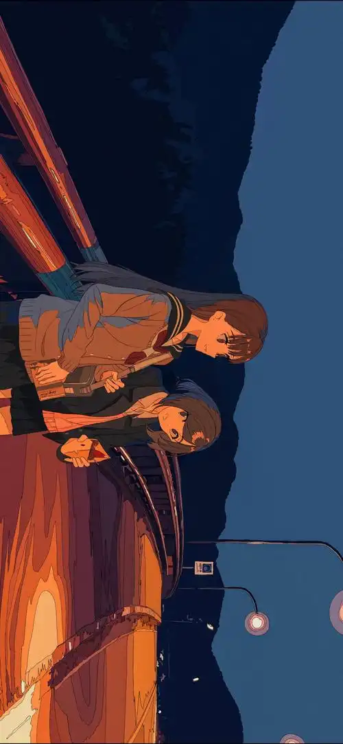 动漫壁纸 - cr:@焦茶插画 素材 ins 韩系 可爱 简约 手绘 动漫 锁屏