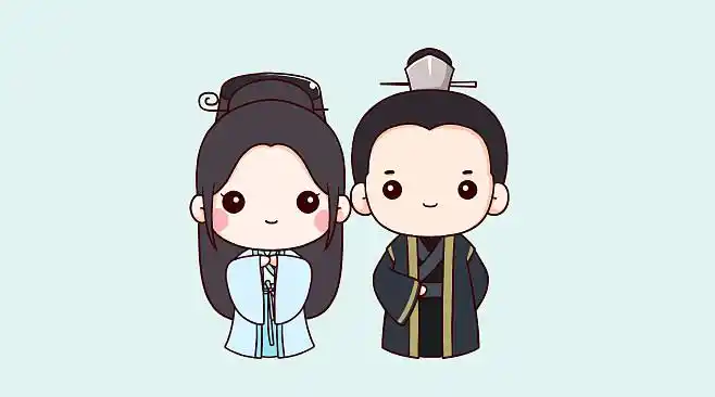 三生三世q版白浅夜华头像萌简笔画q版呆萌卡通点点兔喜欢就请关注文文