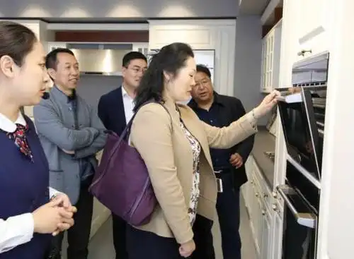 图片说明:河南省住建厅房地产管理处李一平处长现场体验海尔成套智慧