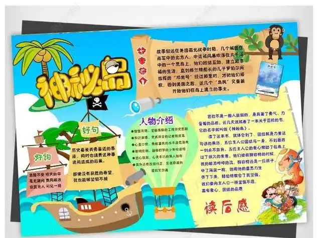 神秘岛手抄报图片清22张