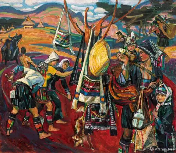 《撒尼山春色》_捐赠与收藏展 中国美术馆_姚钟华作品展_姚钟华在线