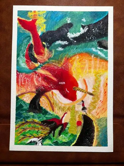 油画棒临摹大鱼海棠