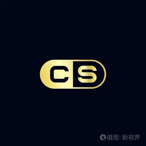 初始字母 cs 徽标模板设计