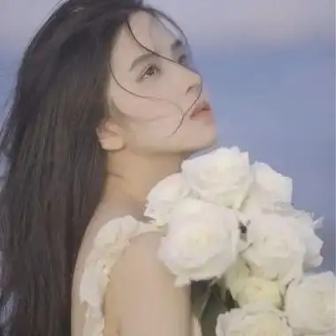 清新淡雅的高颜值耐看侧脸女头 又仙又温柔的唯美长发飘逸女头