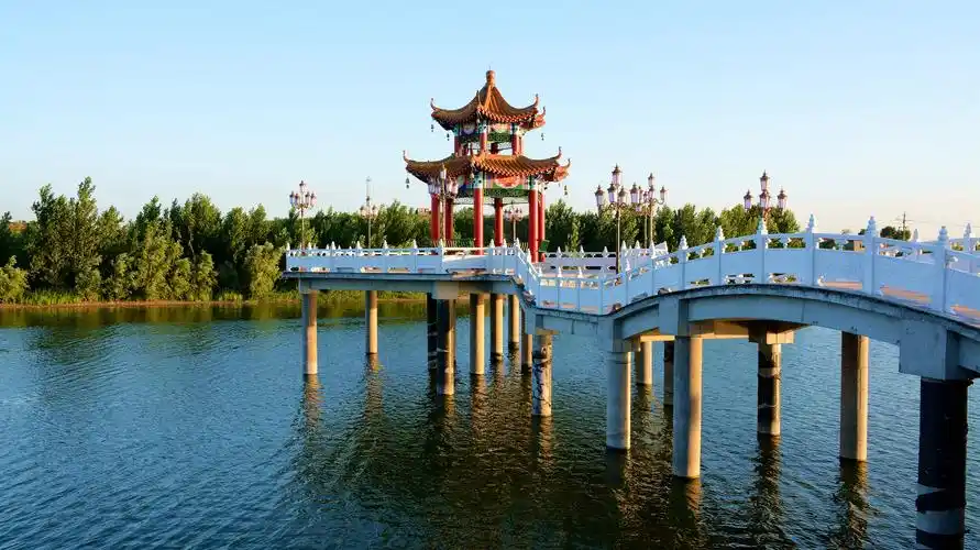 山东莱阳市胡留村碧水田园云茫茫