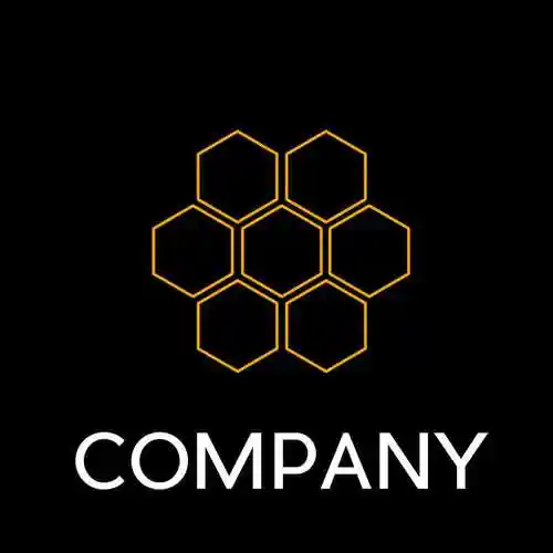 抽象的蜂巢形状矢量商标设计