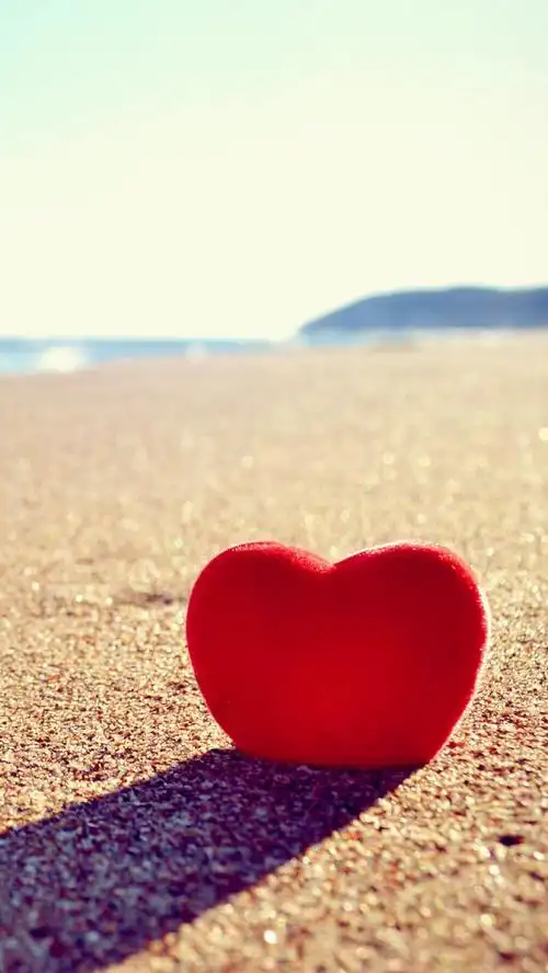 海滩爱心