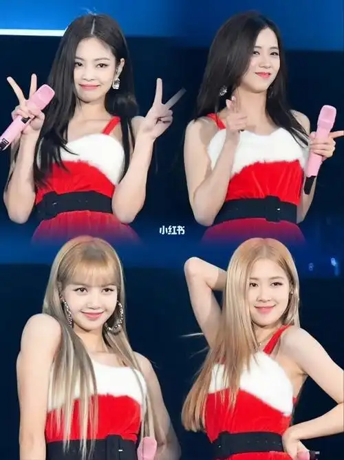 blackpink全员超可爱的圣诞限定舞台