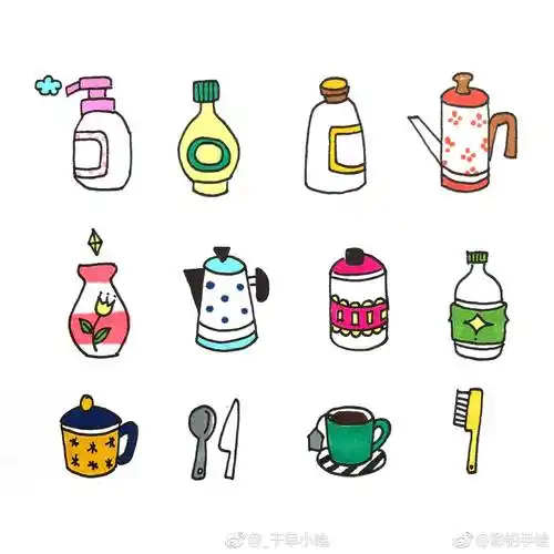 又画了一波小物件上色完成爱画画爱生活作者