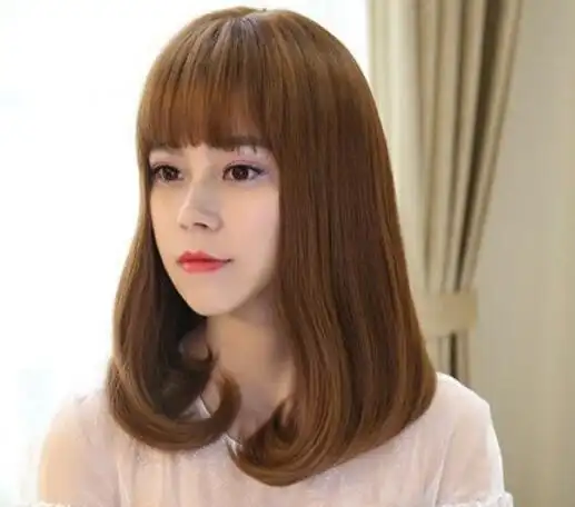 女生内扣梨花烫发发型图片