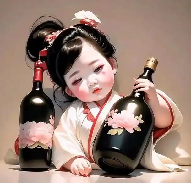 小胖妹子爱喝酒#萌娃头像 - 抖音