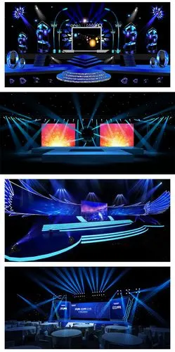 3d舞美设计舞台效果灯光设计企业晚会演唱会路演典礼t台3d效果图-淘宝