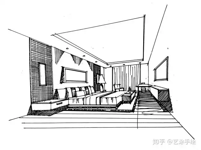 艺涂手绘室内手绘卧室三