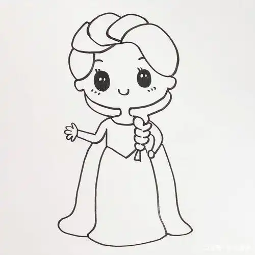 艾莎公主简笔画教程
