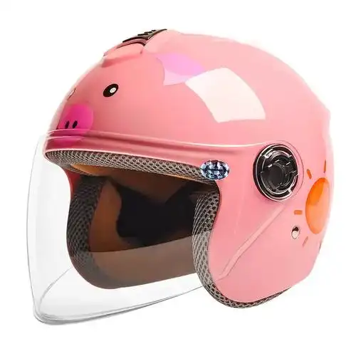 ad儿童电动电瓶车头盔灰男女士款半盔全盔四季通用夏季防晒安全帽