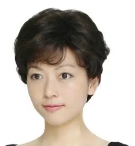 中年妇女假发妈妈短发