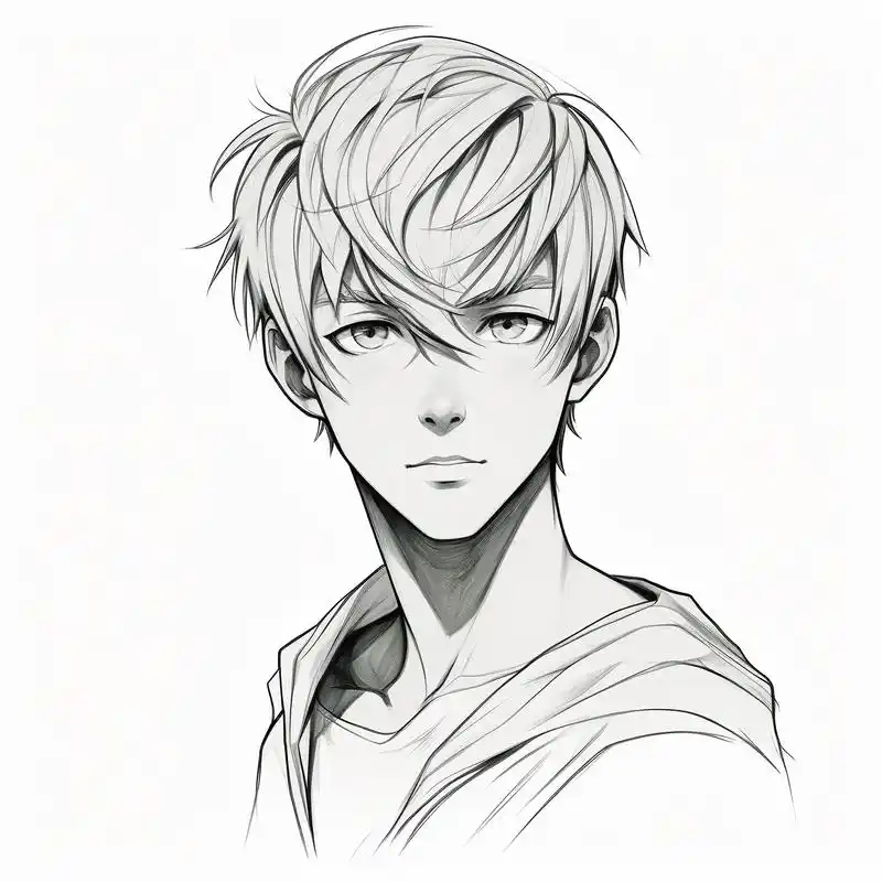 黑白素描头像97|男头霸气有男人味 黑白素描风格,线条细腻,质感满满