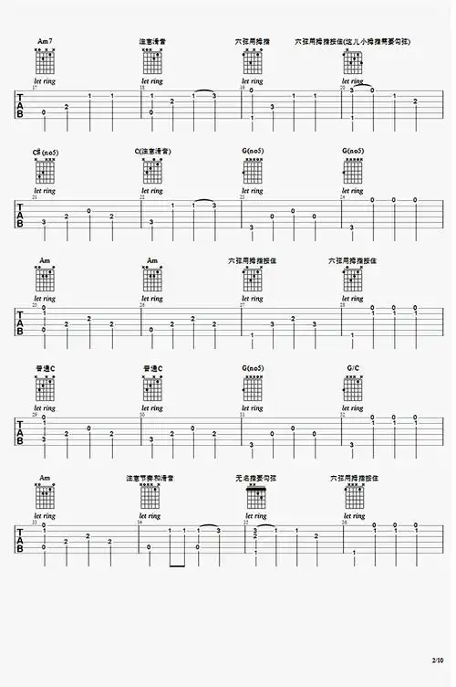 fade吉他指弹谱alanwalkerfade吉他独奏谱和弦图片谱