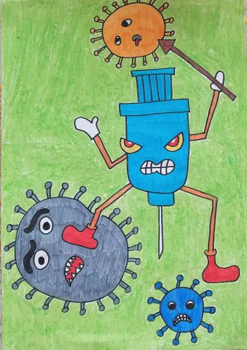 美术——抗击病毒